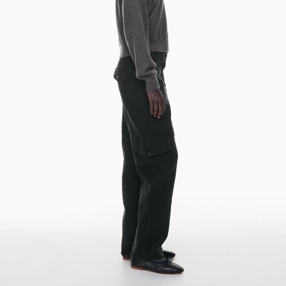 Aritzia Wilfred Free Maeve Cargo Pants Black Utility Cotton Twill - Picture 1 of 16